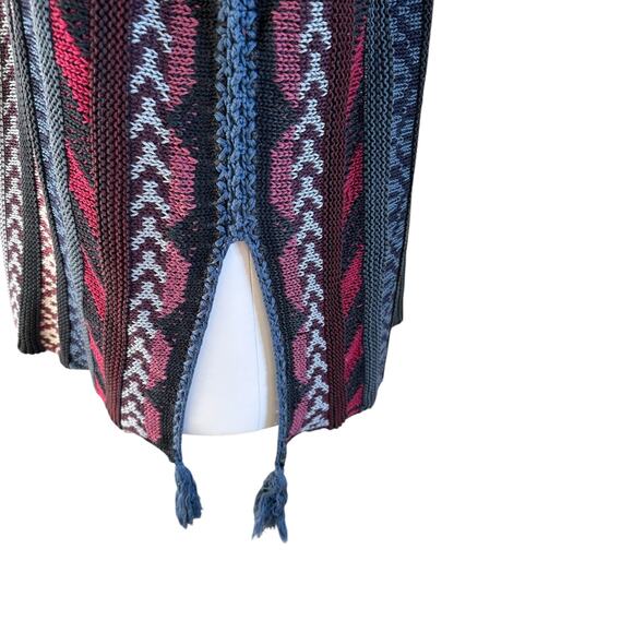 Women's Peruvian Connection Patterned Striped Boho Muticolor Tunic Sweater sz L - Picture 5 of 10